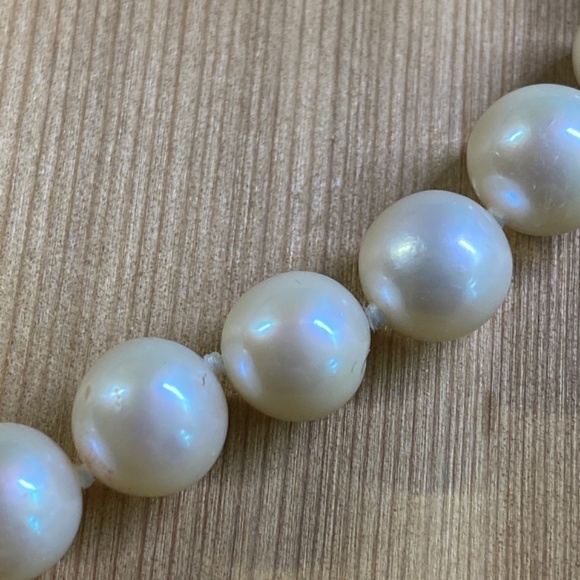 8.5mm freshwater pearl necklace 17” 925 new stunning - Picture 3 of 6